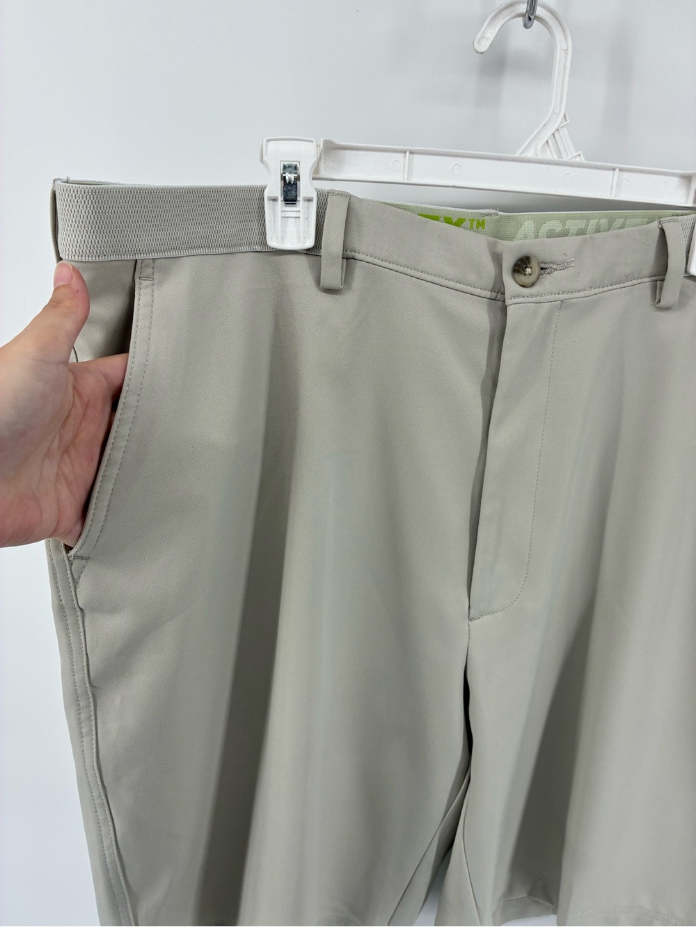 Haggar Active Flex Men's Performance Golf Shorts - Light Taupe - Picture 2 of 6